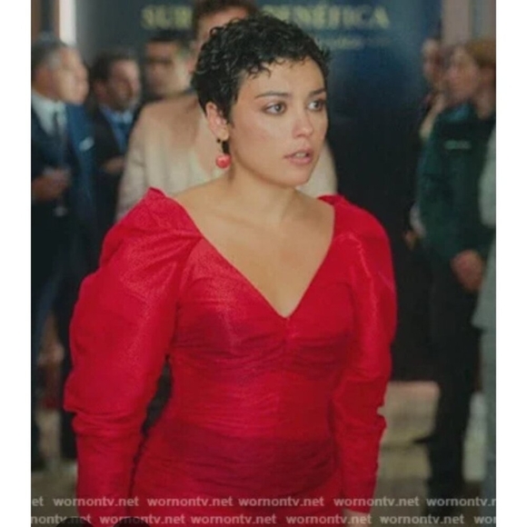 Rare Zara Red Draped Mini Dress. Size S - Picture 15 of 15